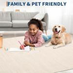 5x7 Washable Non-Slip Ivory Area Rug