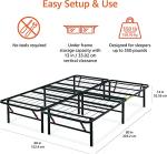 Black Queen Platform Bed Frame by Amazon Basics