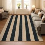 Lahome Elance Striped Jute Outdoor Rug 5x7