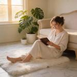 MATIIUI Fluffy Cream Rug Small 2x3 Area Rugs for Bedroom Living Room, Non-Slip Ultra Soft Area Rugs for Pet, Kids Room, Girls Room, Dorm, Study, Office, Entryway, Playroom, Easy Clean,Modern Carpet