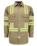 High-Visibility Fire-Resistant Men's Shirt, Kaki