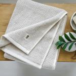 Cariloha Coastal Gray Two-Toned Bath Towel