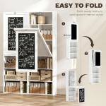 HOMCOM 2-in-1 Desk with Blackboard and Shelf