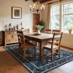 Joydeco 5x7 Machine Washable Boho Floral Rug