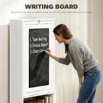 HOMCOM 2-in-1 Desk with Blackboard and Shelf