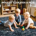 Joydeco 5x7 Machine Washable Boho Floral Rug