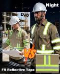 High-Visibility Fire-Resistant Men's Shirt, Kaki