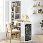 HOMCOM 2-in-1 Desk with Blackboard and Shelf