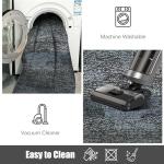 Washable Vintage Area Rug - Dark Grey & Blue, 5' x 7