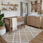 HUGEAR 4x6 Beige Shag Area Rug - Soft & Non-Slip