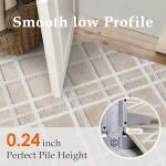 HUGEAR 4x6 Beige Shag Area Rug - Soft & Non-Slip