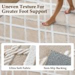 HUGEAR 4x6 Beige Shag Area Rug - Soft & Non-Slip