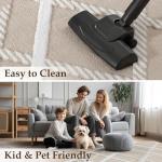 HUGEAR 4x6 Beige Shag Area Rug - Soft & Non-Slip