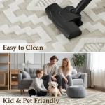 Beige Super Soft Shag 4x6 Living Room Rug