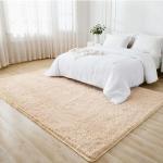 Beige 4x6 Soft Shag Area Rug for Home