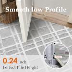 HUGEAR 4x6 Grey Shag Area Rug - Soft & Non-Slip