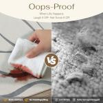 HUGEAR Washable Shag Area Rug 4x6 Grey Ivory