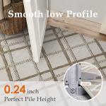 HUGEAR 4x6 Brown Shag Area Rug - Soft & Non-Slip