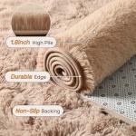 Fluffy Beige 4x6 Modern Area Rug