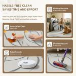 HUGEAR Washable Shag Area Rug 4x6 Grey Ivory