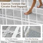 HUGEAR 4x6 Grey Shag Area Rug - Soft & Non-Slip