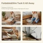 HUGEAR Washable Shag Area Rug 4x6 Grey Ivory