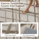 HUGEAR 4x6 Brown Shag Area Rug - Soft & Non-Slip