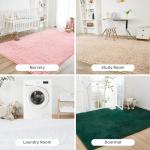 Beige 4x6 Soft Shag Area Rug for Home