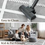 HUGEAR 4x6 Grey Shag Area Rug - Soft & Non-Slip