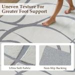 HUGEAR Washable Shag Area Rug 4x6 Grey Ivory