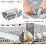 HUGEAR 4x6 Grey Shag Area Rug - Soft & Non-Slip