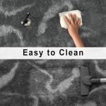 Merelax Area Rugs for Living Room Bedroom, Non-Slip Large 6x9 Feet Soft Fluffy Shaggy Bedside Rug, Indoor Floor Carpet for Kids Dorms, Nursery Rooms, Playroom, Home Decor Aesthetic, Black/White