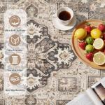 Brown Vintage 6ft Round Soft Area Rug