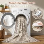 Brown Vintage 6ft Round Soft Area Rug