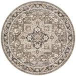 Brown Vintage 6ft Round Soft Area Rug