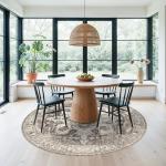 YOUFORTONG Washable 6ft Round Vintage Area Rug