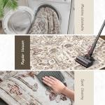 Round 6ft Vintage Washable Area Rug, Multi Circle