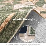 Jinchan Eden Floral Round Washable Area Rug 6ft