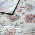 Washable Round Area Rug 6ft - Cream Floral