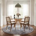 Vintage Farmhouse Boho 6ft Round Area Rug