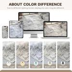 6ft Round Soft Washable Area Rug - Grey Blue