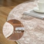 Jinchan 6ft Brown Vintage Round Area Rug