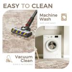 Jinchan 6ft Brown Vintage Round Area Rug