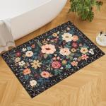 DUKINO Washable Floral Entryway Rugs, Non-Slip 2x3
