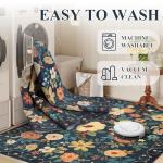 Boho Floral 2x3 Non-Slip Washable Rug