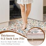 Moynesa Floral Washable 2x3 Non-Slip Rug