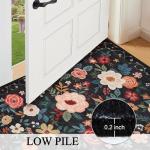 DUKINO Washable Floral Entryway Rugs, Non-Slip 2x3