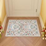 Moynesa Floral Washable 2x3 Non-Slip Rug