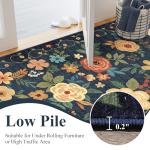 Boho Floral 2x3 Non-Slip Washable Rug