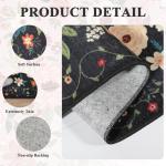 DUKINO Washable Floral Entryway Rugs, Non-Slip 2x3